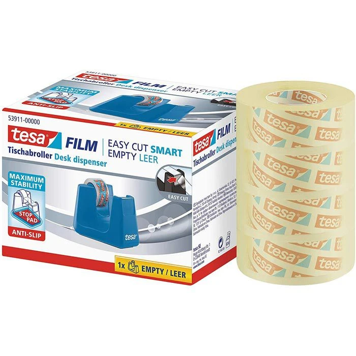 Tesa Klebefilmabroller 53908 Smart, Blau, Tischabroller Für Kleberollen 19mm X 33m 2 Tesa Klebefilmabroller 53908 Smart, Blau, Tischabroller Für Kleberollen 19mm X 33m – Bild 2