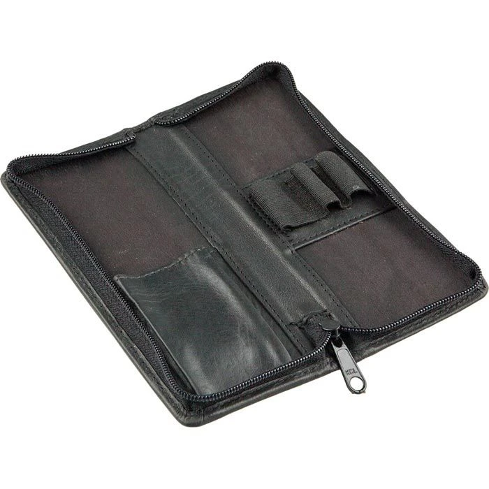 Alassio Schreibgeräte-Etui 2603 Echt Leder, Für 3 Schreibgeräte, Mit Reißverschluss, Schwarz 2 Alassio Schreibgeräte-Etui 2603 Echt Leder, Für 3 Schreibgeräte, Mit Reißverschluss, Schwarz – Bild 2