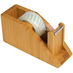 Wedo Klebefilmabroller 61907 Bambus, Braun, Tischabroller Für Kleberollen 19mm X 33m