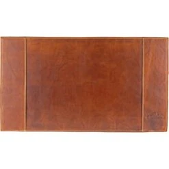 Alpenleder Schreibunterlage Piemont, Cognac, Echt Leder, Büffelkalbsleder, Blanko, 51,5 X 29cm