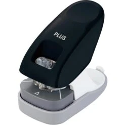 Plus-Japan Heftgerät SL-112A, 31236, Heftleistung 10 Blatt, Klammerlos, Schwarz