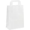 Topcraft Tragetaschen Weiß, 22 X 36cm, Papiertüten Mit Henkel, 250 Stück