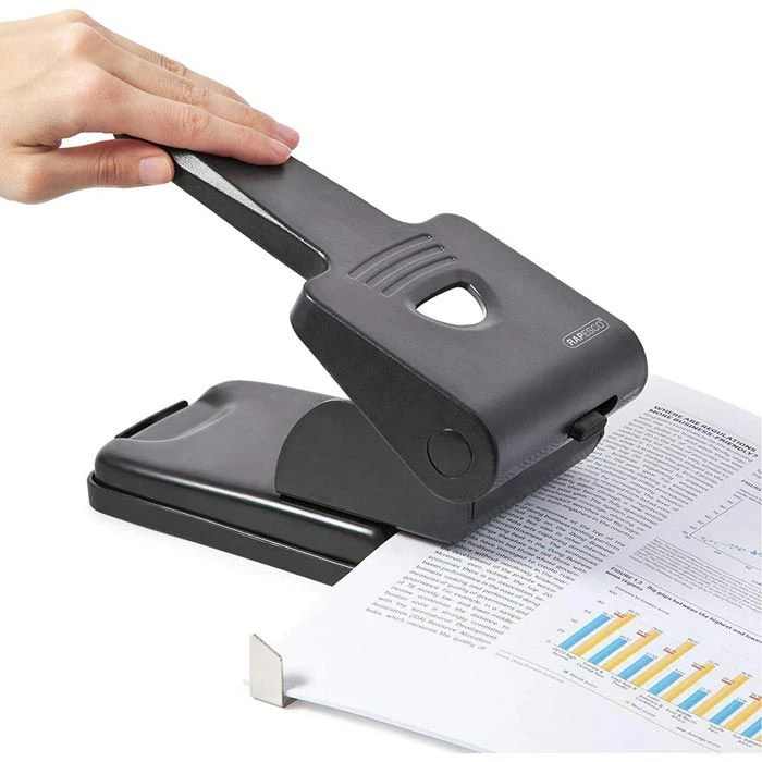 RAPESCO Locher 865-P2, 1163, Schwarz, Registraturlocher, Stanzleistung Ca. 63 Blatt 2 RAPESCO Locher 865-P2, 1163, Schwarz, Registraturlocher, Stanzleistung Ca. 63 Blatt – Bild 2