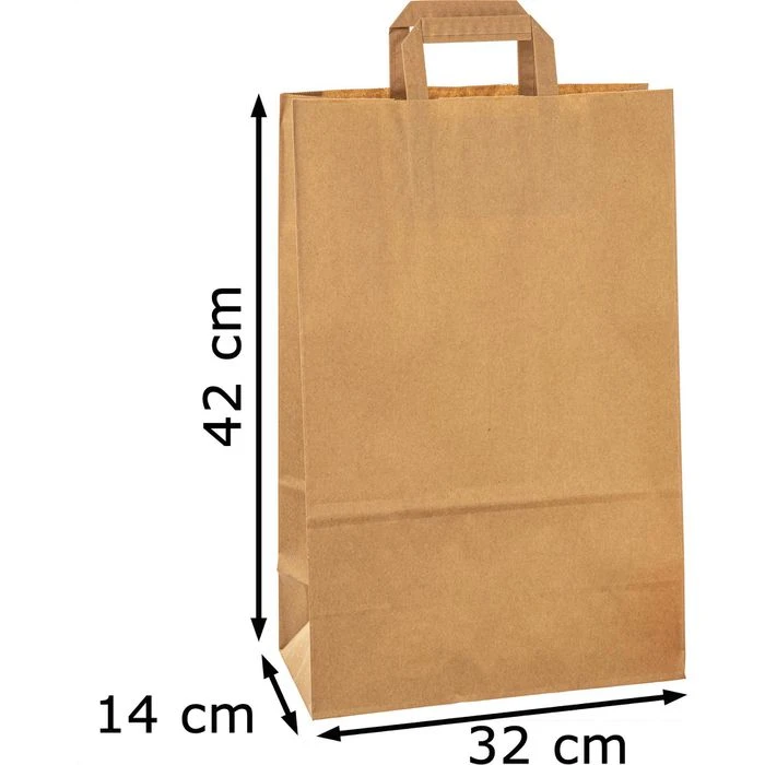 La-Borsa Tragetaschen Braun, 32 X 42cm, Papiertüten Mit Henkel, 250 Stück 2 La-Borsa Tragetaschen Braun, 32 X 42cm, Papiertüten Mit Henkel, 250 Stück – Bild 2