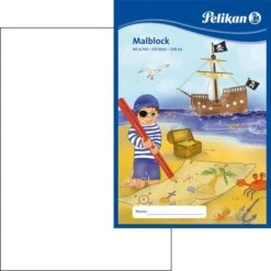 Pelikan Zeichenblock 137679, MC4/100, A4, 70g/qm, Weiß, 100 Blatt