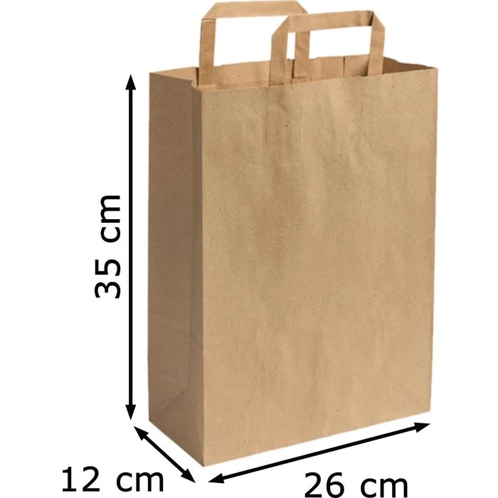 Biozoyg Tragetaschen Braun, 26 X 35cm, Papiertüten Mit Henkel, 250 Stück 2 Biozoyg Tragetaschen Braun, 26 X 35cm, Papiertüten Mit Henkel, 250 Stück – Bild 2