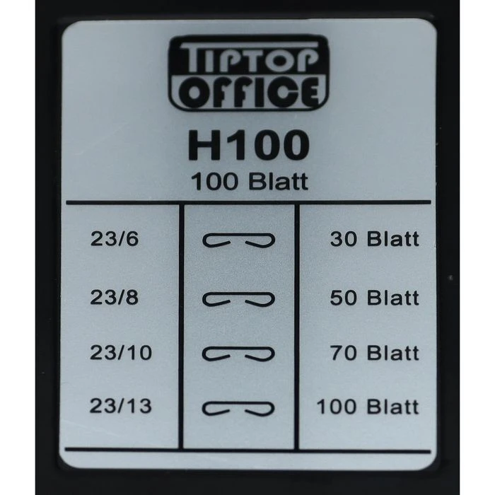 TipTop-Office Heftgerät TTO 403294, H100, Blockhefter, Heftleistung 100 Blatt, Schwarz 4 TipTop-Office Heftgerät TTO 403294, H100, Blockhefter, Heftleistung 100 Blatt, Schwarz – Bild 4