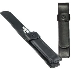 Pelikan Schreibgeräte-Etui TG11, 923409 Echt Leder, Für 1 Schreibgerät, Mit Lasche, Schwarz