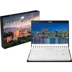 Kunth Tischkalender Erbe Der Welt, 1 Woche Auf 1 Seite, 24 X 17,5 Cm, Bildkalender