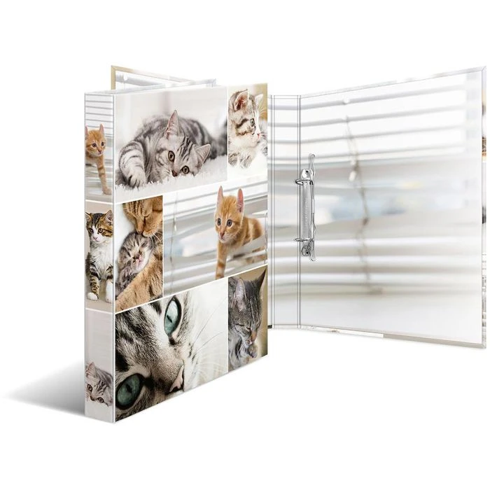 Herma Ringbuch 19428 Animals, A4, 2 Ringe, Ring-Ø 20mm, Motiv Katzen 1 Herma Ringbuch 19428 Animals, A4, 2 Ringe, Ring-Ø 20mm, Motiv Katzen
