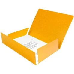 Exacompta Jurismappe 56404E, A4, Gelb, 400g/m² Karton, Mit 3 Einschlagklappen, 25 Stück