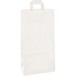 La-Borsa Tragetaschen Weiß, 22 X 36cm, Papiertüten Mit Henkel, 250 Stück
