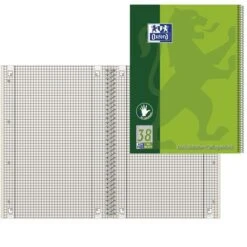 Oxford Collegeblock 100050405, A4, Innen- & Außenrand 90 G/m² F. Linkshänder, Kariert