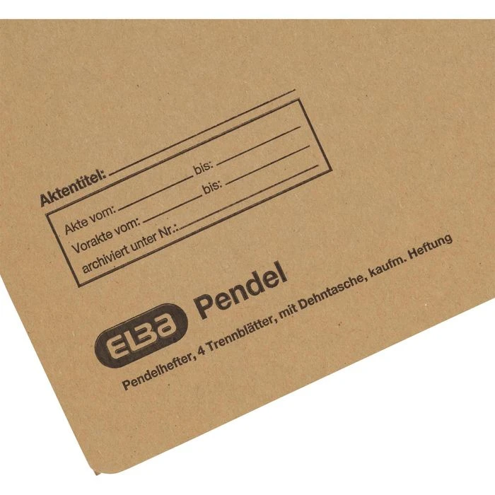 Elba Pendelhefter 100420923, A4, Natronbraun, 4x Kfm. Heftung, 320 G/m² Karton, Tasche, 20 Stück 4 Elba Pendelhefter 100420923, A4, Natronbraun, 4x Kfm. Heftung, 320 G/m² Karton, Tasche, 20 Stück – Bild 4