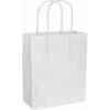 Folia Tragetaschen Weiß, 18 X 21cm, Papiertüten Mit Henkel, 20 Stück