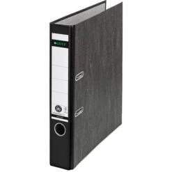 Leitz 1050-50-95 Ordner, A4, Schmal, Karton, Schwarz