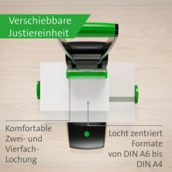 Novus Locher B 2200, Re+new, Schwarz, Registraturlocher, Stanzleistung Ca. 200 Blatt -Novus Leitz Verkaufe 56dacd96b8ad002943eb0910d1cbd6720dbf1992 locher novus b 2200 re plus new schwarz