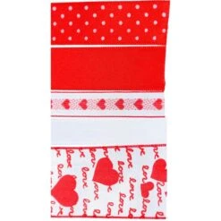 Präsent Geschenkband Herzen, Rot/weiß, Stoffband, 15-40mm X 3m, Matt, Set Mit 5 Motiven -Novus Leitz Verkaufe 60cdace3f2ed8a43e80f0b1832a56d172367ecfb geschenkband praesent herzen rotweiss