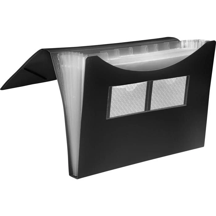 Foldersys Fächermappe 70005-30, A4, Schwarz, Aus Kunststoff, 7 Fächer 1 Foldersys Fächermappe 70005-30, A4, Schwarz, Aus Kunststoff, 7 Fächer
