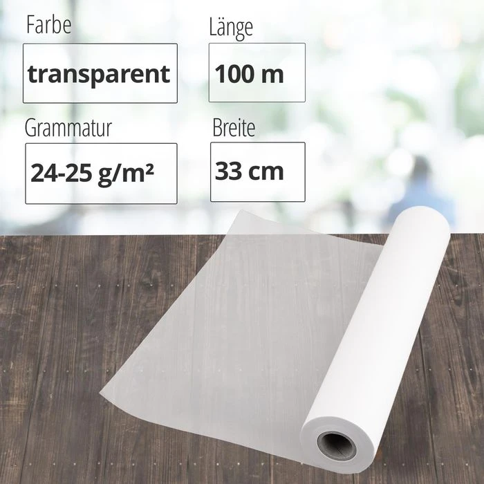 Hahnemühle Skizzenrolle 10620010, 33cm X 100m, 24-25g/qm, Transparent 2 Hahnemühle Skizzenrolle 10620010, 33cm X 100m, 24-25g/qm, Transparent – Bild 2