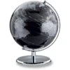 Emform Globus Darkchrome Planet Tischglobus Ø 24cm, Politisches Kartenbild, Schwarz / Silber