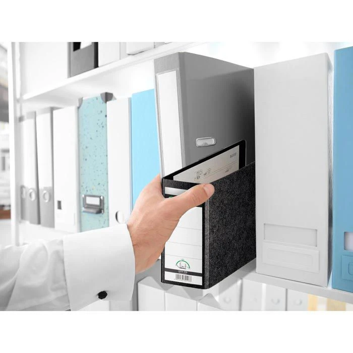 Leitz Ordner 1078, Karton, A6 Quer, 8cm, Hartpappe, Schwarz 2 Leitz Ordner 1078, Karton, A6 Quer, 8cm, Hartpappe, Schwarz – Bild 2