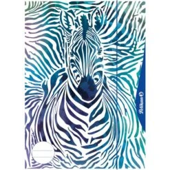 Pelikan Zeichenmappe 238205, Zebra, A3, Karton, 3 Einschlagklappen, Gummizug