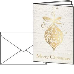 Sigel Weihnachtskarte DS049, Golden Fantasy, A6, Mit Umschlag, 10 Stück