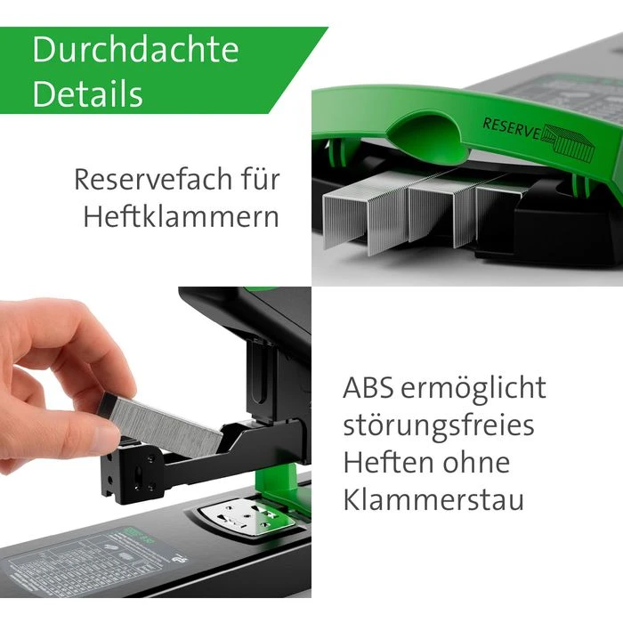 Novus Heftgerät B 50, Re+new, Blockhefter, Heftleistung 140 Blatt, Schwarz 4 Novus Heftgerät B 50, Re+new, Blockhefter, Heftleistung 140 Blatt, Schwarz – Bild 4