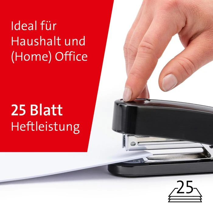 Novus B2 020-1255 Heftgerät, Heftleistung 25 Blatt Schwarz 2 Novus B2 020-1255 Heftgerät, Heftleistung 25 Blatt Schwarz – Bild 2