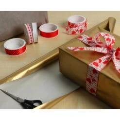 Präsent Geschenkband Herzen, Rot/weiß, Stoffband, 15-40mm X 3m, Matt, Set Mit 5 Motiven -Novus Leitz Verkaufe 77985ac2e5acea54f055a3ecb5a9d0648b51e05a geschenkband praesent herzen rotweiss