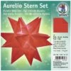 Ursus Faltblätter 15875522, Aurelio Stern Set Rot, 15 X 15cm, 115g/m², Aus Transparentpapier 33 Blatt