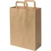 Biozoyg Tragetaschen Braun, 26 X 35cm, Papiertüten Mit Henkel, 250 Stück