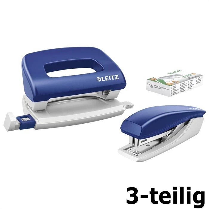Leitz Heftgerät 5507-60-35, NeXXt Mini, Set Heftleistung 10 Blatt, Blau, 3-teilig 1 Leitz Heftgerät 5507-60-35, NeXXt Mini, Set Heftleistung 10 Blatt, Blau, 3-teilig