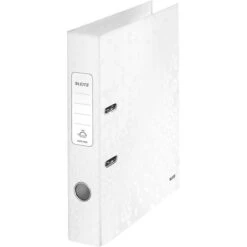 Leitz Ordner 1006-01-01 WOW Laminierter Karton, A4, 5,2cm, Weiß