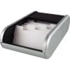 Helit Visitenkartenbox H6220499 The Personal, Silber-schwarz, Für 300 Karten, Kunststoff