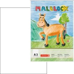 Brunnen Zeichenblock 1047304, A3, 70 G/m², Weiß, 50 Blatt