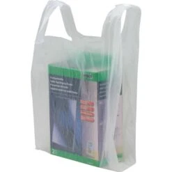 Tragetaschen Weiß, 28 X 48cm, Plastiktüten Mit Hemdchenträgern, 2000 Stück