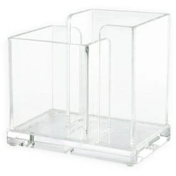 Wedo Stiftehalter 606016, Cristallic, Acryl, 2 Fächer, Transparent