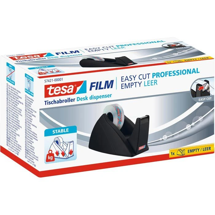 Tesa Klebefilmabroller 57421 Easy Cut, Schwarz, Tischabroller Für Kleberollen 19mm X 33m 4 Tesa Klebefilmabroller 57421 Easy Cut, Schwarz, Tischabroller Für Kleberollen 19mm X 33m – Bild 4
