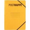 Pagna Postmappe 24005-05, A4, Gelb, Aus Karton, 3 Einschlagklappen, Gummizug