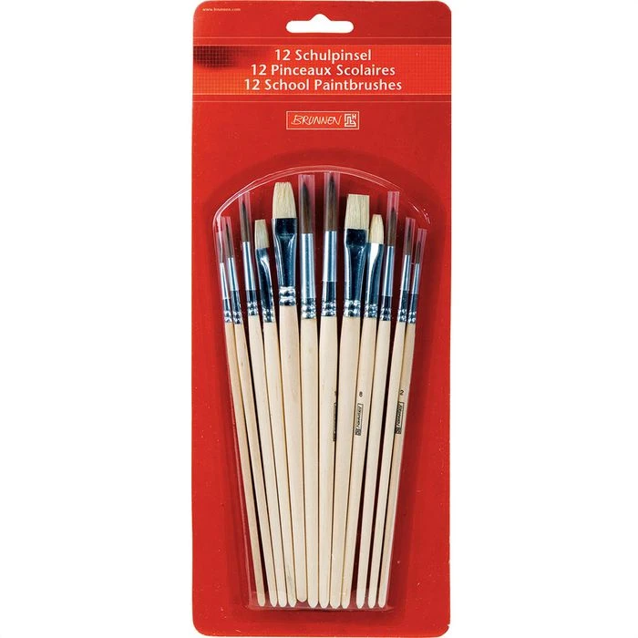 Brunnen 1048929 Schulpinsel 12 Stück Set 1 Brunnen 1048929 Schulpinsel 12 Stück Set