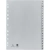 Exacompta Register 1720B, A4, A-Z, Recycling-Kunststoff, 20-teilig, Grau