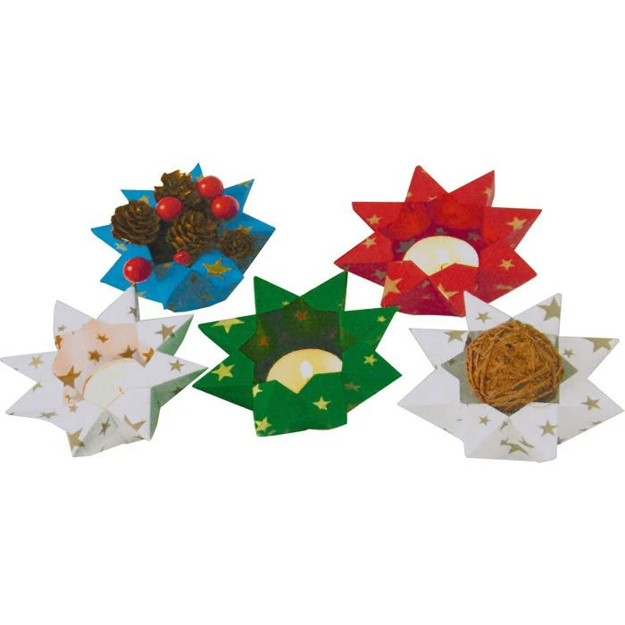 Ursus Faltblätter 3190099, Sternchen, Ø 15cm Rund, 90g/m², 4 Farben Sortiert, 100 Blatt 2 Ursus Faltblätter 3190099, Sternchen, Ø 15cm Rund, 90g/m², 4 Farben Sortiert, 100 Blatt – Bild 2