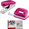 Novus Heftgerät Twinset E15/E210, 020-1875, Set, 3-teilig, Heftleistung 15 Blatt, Pink