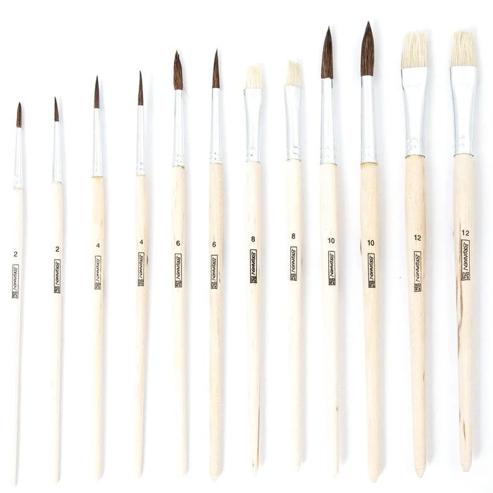 Brunnen 1048929 Schulpinsel 12 Stück Set 2 Brunnen 1048929 Schulpinsel 12 Stück Set – Bild 2