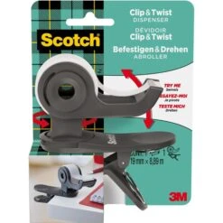 Scotch Klebefilmabroller Clip & Twist, Grau, Tischabroller Für Kleberollen 19mm X 33m -Novus Leitz Verkaufe ba2900b64c592aee2d0f1ded81ab8f5b9503bc3a klebefilmabroller scotch clip und twist grau