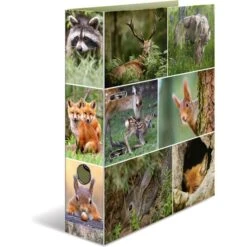 Herma Ordner 7202 Animals, Karton, A4, 7cm, Motiv Waldtiere