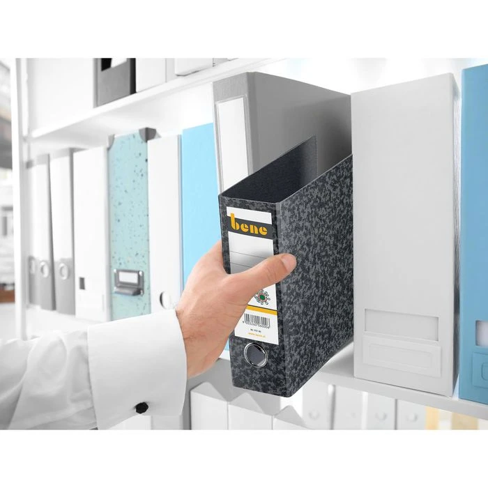 Bene Ordner 92100, Karton, A5 Hoch, 7,5cm, Hartpappe, Schwarz Marmoriert 3 Bene Ordner 92100, Karton, A5 Hoch, 7,5cm, Hartpappe, Schwarz Marmoriert – Bild 3