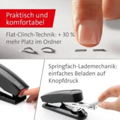 Novus B4FC Heftgerät, Flat-Clinch, Heftleistung 50 Blatt, Schwarz -Novus Leitz Verkaufe d5424276f083fcb7f8d7d48abaf83af30d38e29d heftgeraet novus b4fc 020 1423 flat clinch